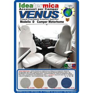 COPRISEDILI FODERE IN TESSUTO MOD. VENUS "D" GRIGIO COPPIA SEDILI INTEGRALI CON CINTURA INTEGRATA