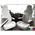 COPRISEDILI FODERE IN TESSUTO MOD. VENUS "D" AVORIO COPPIA SEDILI INTEGRALI CON CINTURA INTEGRATA