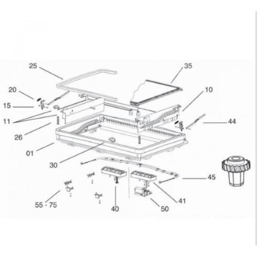 MIDI HEKI MECCANISMO APERTURA COMPLETO VERSIONE MANOVELLA 