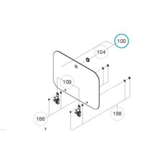 105313123 COPERCHIO IN VETRO PER PIANO COTTURA HBG2335