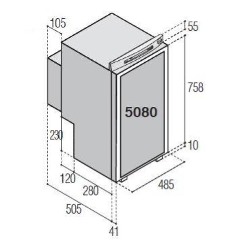 FRIGORIFERO TRIVALENTE DA INCASSO VTR5080DG
