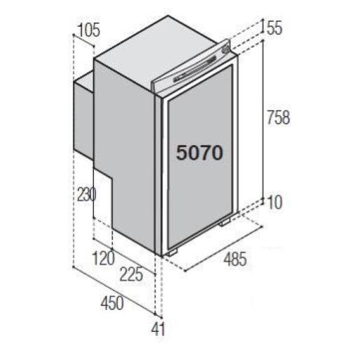 FRIGORIFERO TRIVALENTE DA INCASSO VTR5070DG