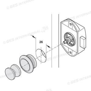 KIT PUSH-LOCK UNILATERALE NICHEL SATINATO