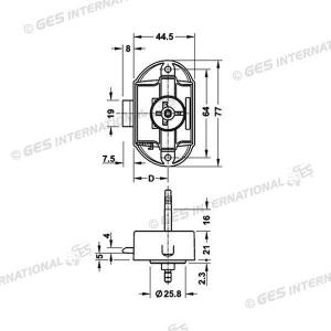 PUSH-LOCK BILATERALE MARRONE