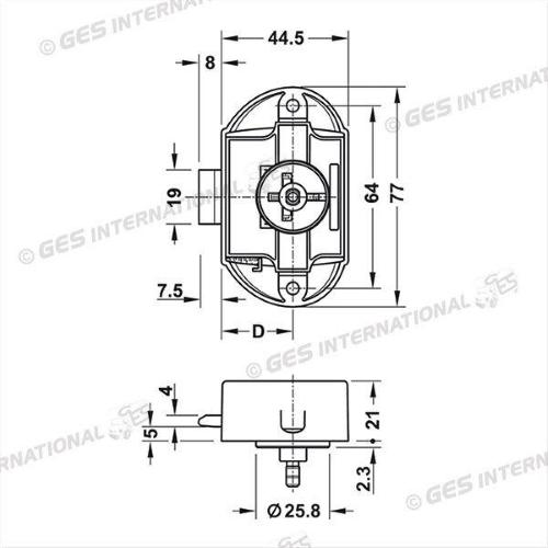 PUSH-LOCK UNILATERALE CON FORI E GANCI BIANCO