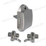 PUSH-LOCK UNILATERALE CON FORI E GANCI NICHEL SATINATO