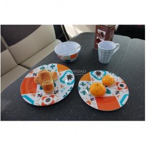 KIT PIATTI IN MELAMINA 12PZ CEMENT