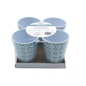 SET 4 TAZZE IN MELAMINA CEMENT
