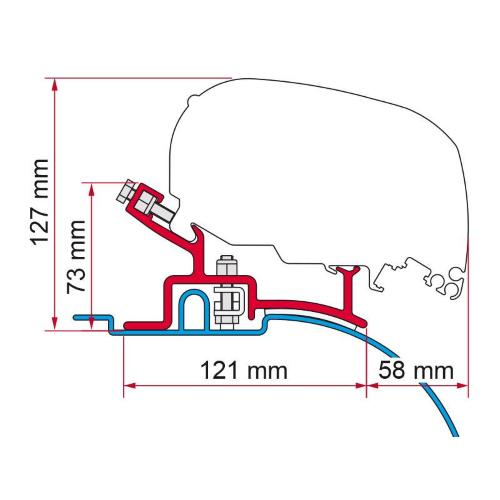 STAFFE PER F80/F65 ADAPTER DUCATO/JUMPER/BOXER H2 DAL 94 AL 2006 98655-373