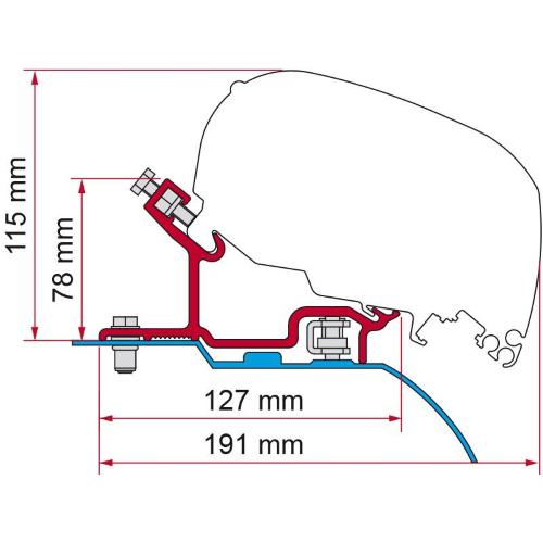 STAFFE PER F80/F65 ADAPTER DUCATO/JUMPER/BOXER H3 DAL 2006 98655-656