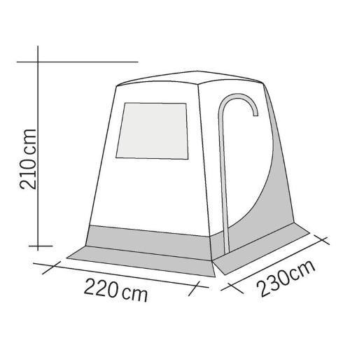 TENDA PER PORTELLONE POSTERIORE TRAPEZ PREMIUM TRAFIC 220X230X210CM