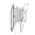 LASTRA PER PORTA CARAD-R PLUS 1930x580/1740x580 GRIGIO CHIARO CERNIERA A DESTRA 