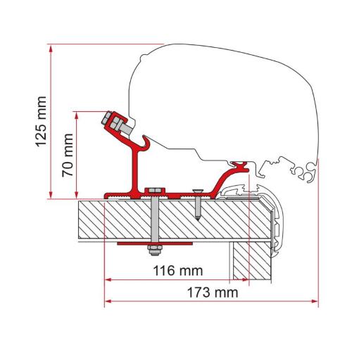STAFFA PER F80/F65 ADAPTER CARTHAGO MALIBU 400 98655Z084