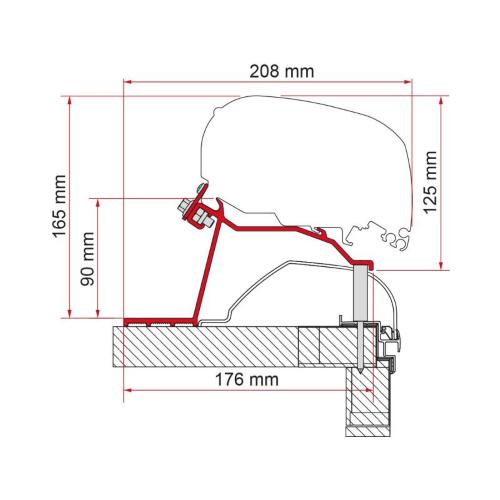 STAFFE PER F80 ADAPTER HOBBY CARAVAN 2014 98655Z065