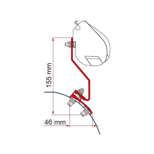 STAFFE PER F35 ADAPTER VW CADDY MAXI LIFT ROOF DEEP BLACK 98655Z109
