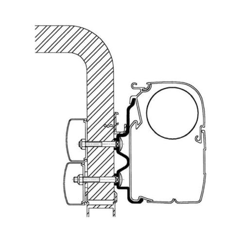 STAFFE PER THULE ADAPTER 4900/4200/5200 HYMERCAMP FINO AL 2011 450CM