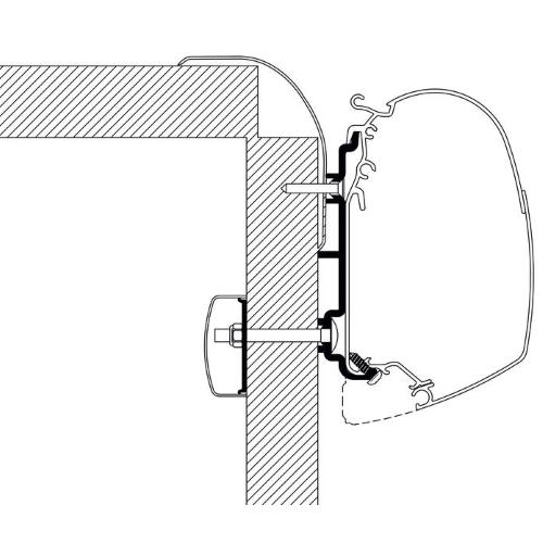 STAFFE PER THULE ADAPTER 4900/4200/5200 FRANKIA 350CM