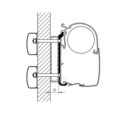 STAFFE PER THULE ADAPTER 4900/4200/5200 DETHLEFFS GLOBEBUS 400CM