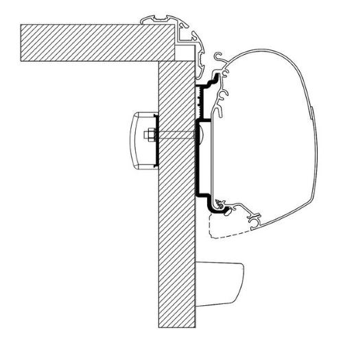 STAFFE PER THULE ADAPTER 4900/4200/5200 KNAUS DAL 2017