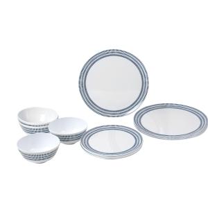 KIT PIATTI E ACCESSORI IN MELAMINA 4 PERSONE 12PZ BLUEBAY MIDDAY 0830148N.C6T
