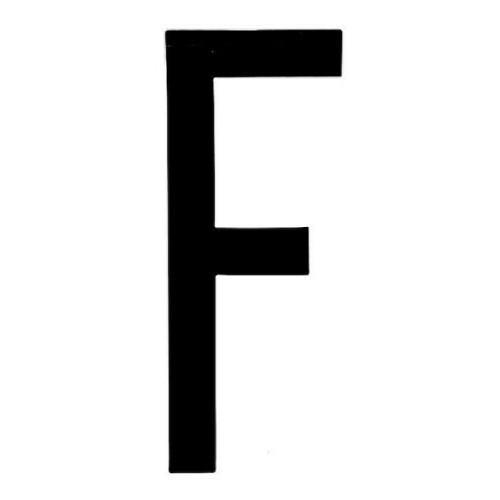 LETTERA ADESIVA 8CM TARGA "F" NERA 