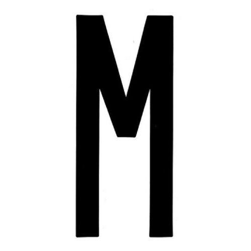 LETTERA ADESIVA 8CM TARGA "M" NERA 