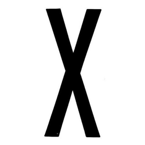 LETTERA ADESIVA 8CM TARGA "X" NERA 