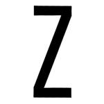 LETTERA ADESIVA 8CM TARGA "Z" NERA 