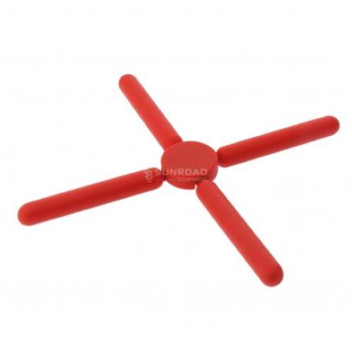 PORTA PENTOLA PIEGHEVOLE IN SILICONE ROSSO