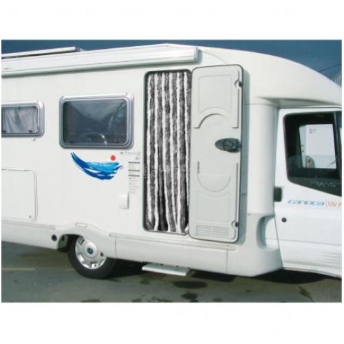 TENDA IN CINIGLIA GRIGIO/BIANCO 100X200CM