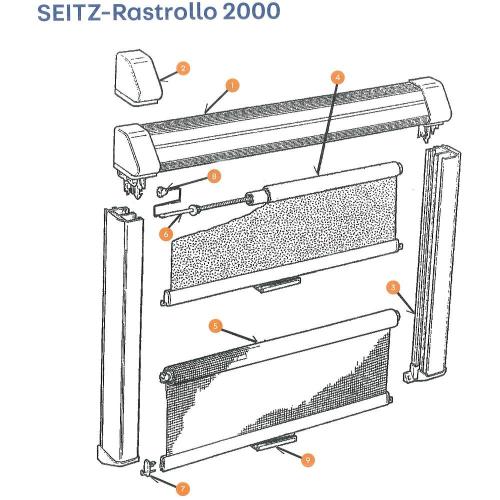 COPPIA GUIDE LATER.CON TERMINALI RASTROLLO 2000 BIANCO PERLA BG0049BP