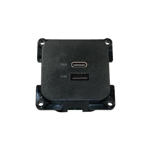 PRESA USB + C LINE NERO