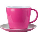 TAZZA CON PIATTINO 25CL PINK 0830022N.C10