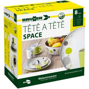 KIT PIATTI E ACCESSORI IN MELAMINA 2 PERSONE 8PZ SPACE 0830143N.C7B