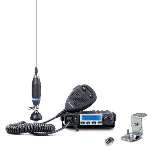 RICETRASMETTITORE CB 27 MHZ VEICOLARE OMOLOGATO KIT CAMPER PRO M-MINI USB+PL259+FUNK90+ATTACCO AN