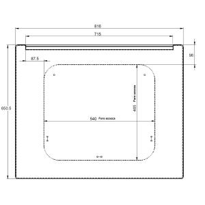 FINESTRA A COMPASSO F30 SERIGRAFIA NERA PER PORTELLONI DUCATO DAL 2006 F30 540X465N