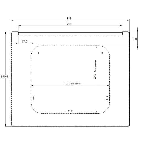 FINESTRA A COMPASSO F30 SERIGRAFIA NERA PER PORTELLONI DUCATO DAL 2006 F30 540X465N