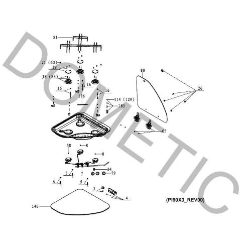 4453001442 GRIGLIA PER PIANO COTTURA SMEV PI9023