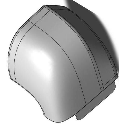 CURVA SUPERIORE POSTERIORE DX COL. FIAT 249 MP-01272/I