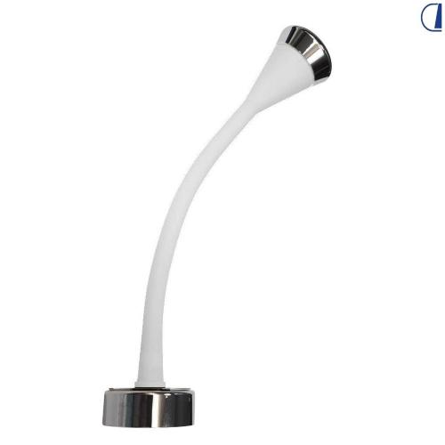 FARETTO 12V FLESSIBILE 12V 2W 200MM CON PRESA USB BIANCO