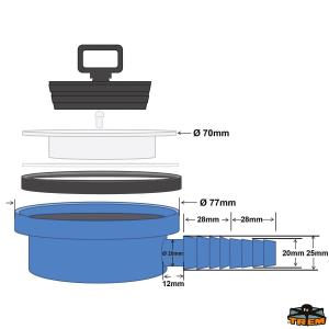 PILETTA RICAMBIO 90° X TUBO 20/25