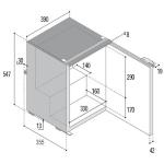 FRIGORIFERO COMPRESSORE DA INCASSO C39I C35I NERO SOLA CORNICE DI INSTALLAZIONE NAUTICA