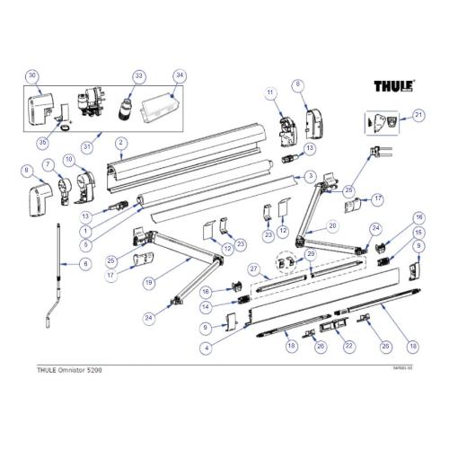 BRACCIO SX PER TENDALINO THULE 5200 >/= 3,00 MT