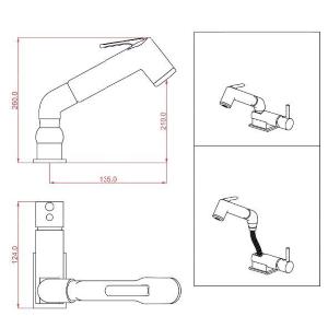 MISCELATORE MONOCOMANDO CON DOCCIA ESTRAIBILE