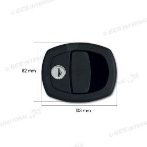 SERRATURA COMPLETA PER PORTELLONE NANO NERA