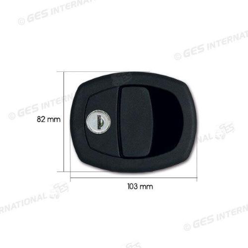 SERRATURA COMPLETA PER PORTELLONE NANO NERA