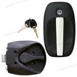 SERRATURA COMPLETA 1122 NERA CON MANIGLIA CROMATA