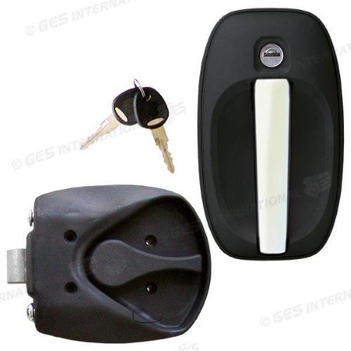 SERRATURA COMPLETA 1122 NERA CON MANIGLIA CROMATA