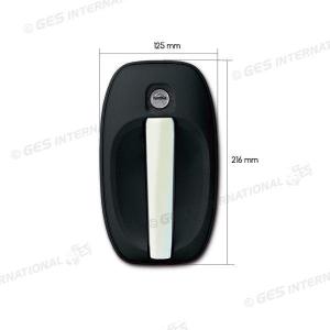 SERRATURA COMPLETA 1122 NERA CON MANIGLIA CROMATA