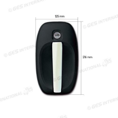 SERRATURA COMPLETA 1122 NERA CON MANIGLIA CROMATA